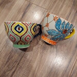 Dutch Wax By Coastline Imports Hand-Painted Ceramic Coffee Cup Mug